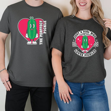 Funny Inappropriate The Perfect Pickle Matching T-Shirts For Couples